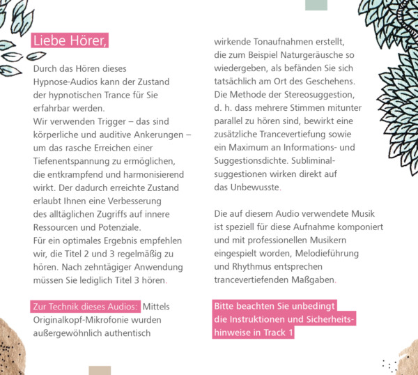 Hypnose-CD »Trance – Schlüssel zum Unterbewusstsein« – Bild 2